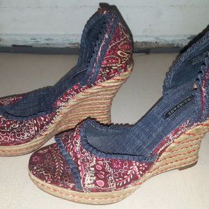 Rampage Madrid women's sz 8 1/2 wedge heel sandals